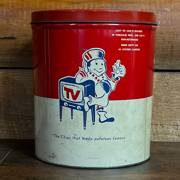 Vintage Becker's Pretzel Bakeries Tin Snack Can, 4.5 lbs. - Picture 3 of 7